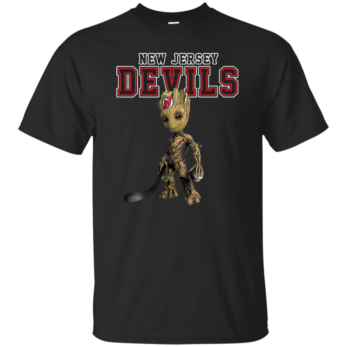  New Devils Hockey Guardians Of The Galaxy Groot T - Shirt For M