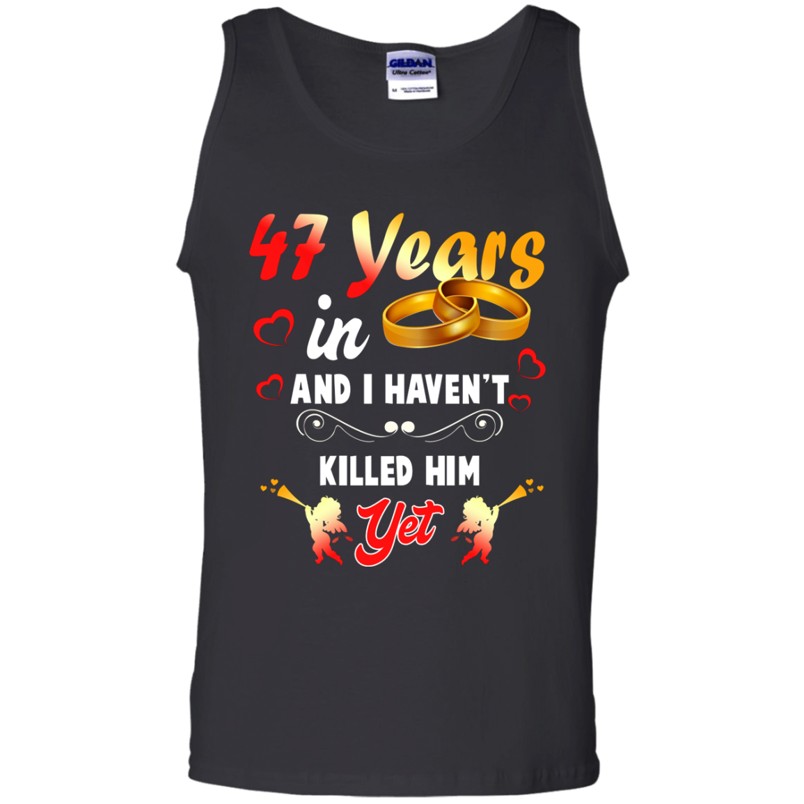 Get Here Funny 47 Years Wedding Anniversary Shirt For Husband And Wife Tank Top