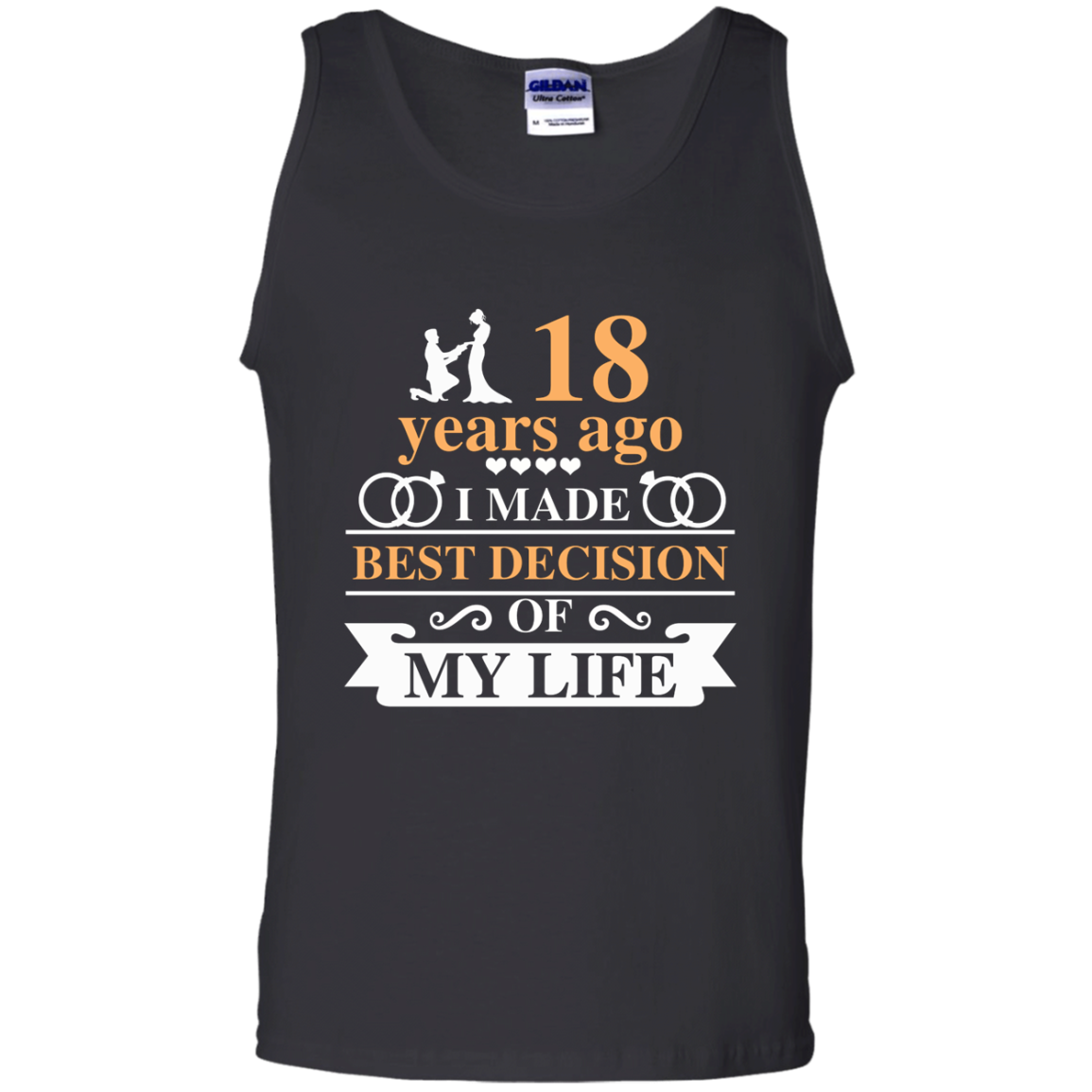 Buy 18 Years Wedding Anniversary Shirt For Couple Husband Wife Tank Top