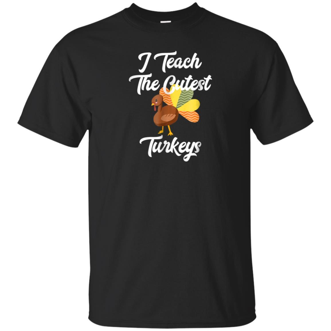 High Quality Funny Thanksgiving Tea Tshirt I Teach The Cutest Turkeys