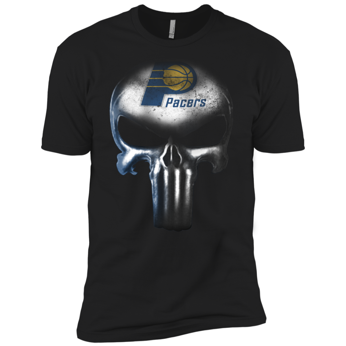Cover Your Body With Amazing The Punisher Skull T Shirts For Indiana-pacers Fans Short Sleeve T-shirt