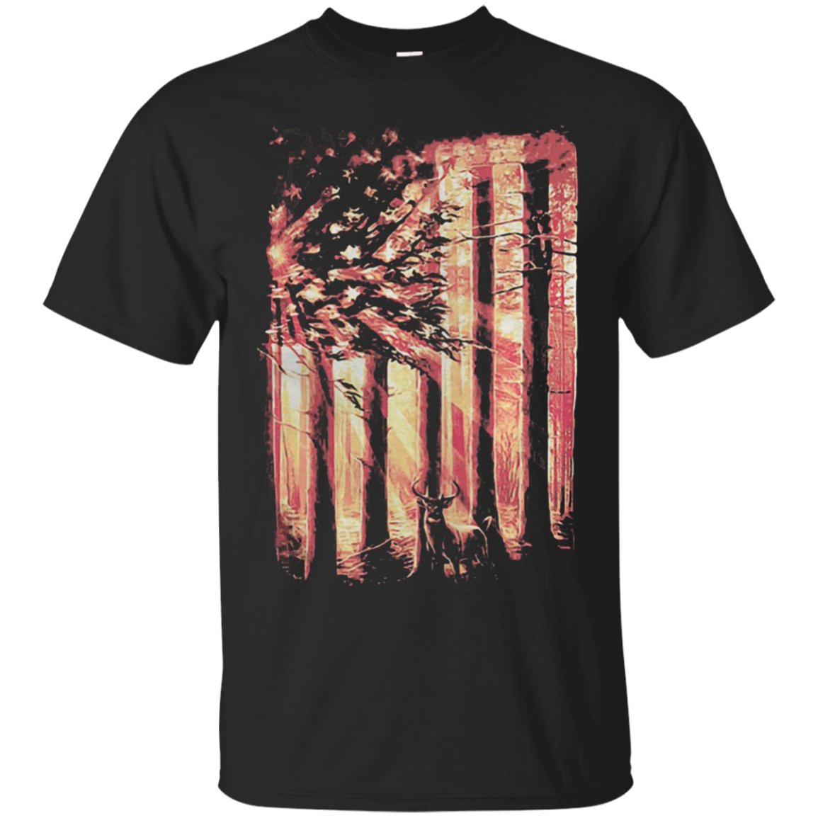 Shop From 1000 Unique Deer Hunting Club Light American Flag T Shirt - Tula Store