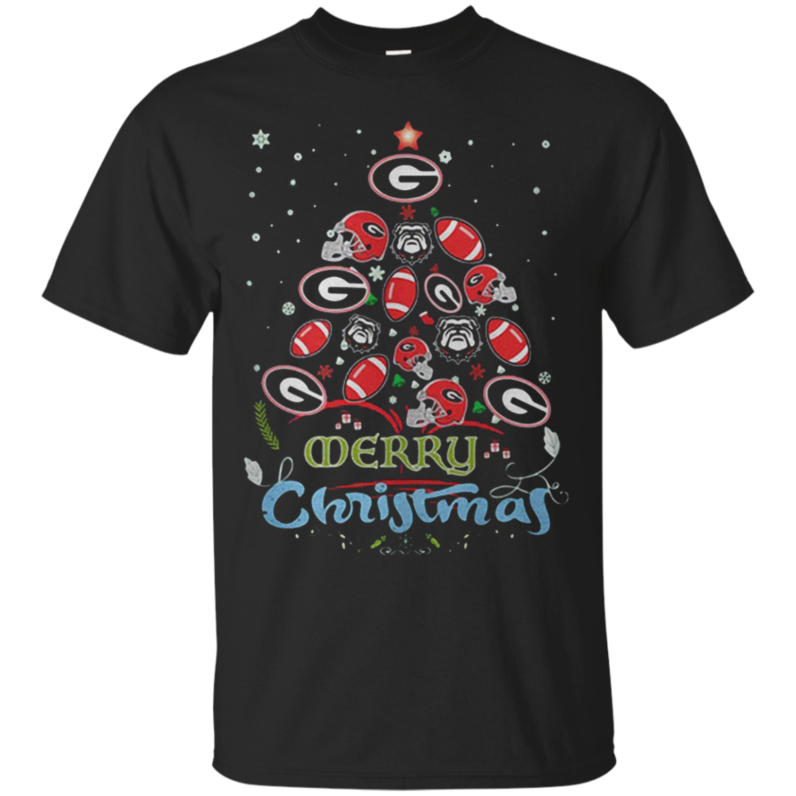 Find Georgia Bulldog Christmas Tree Ugly Sweater T Shirt - Tula Store