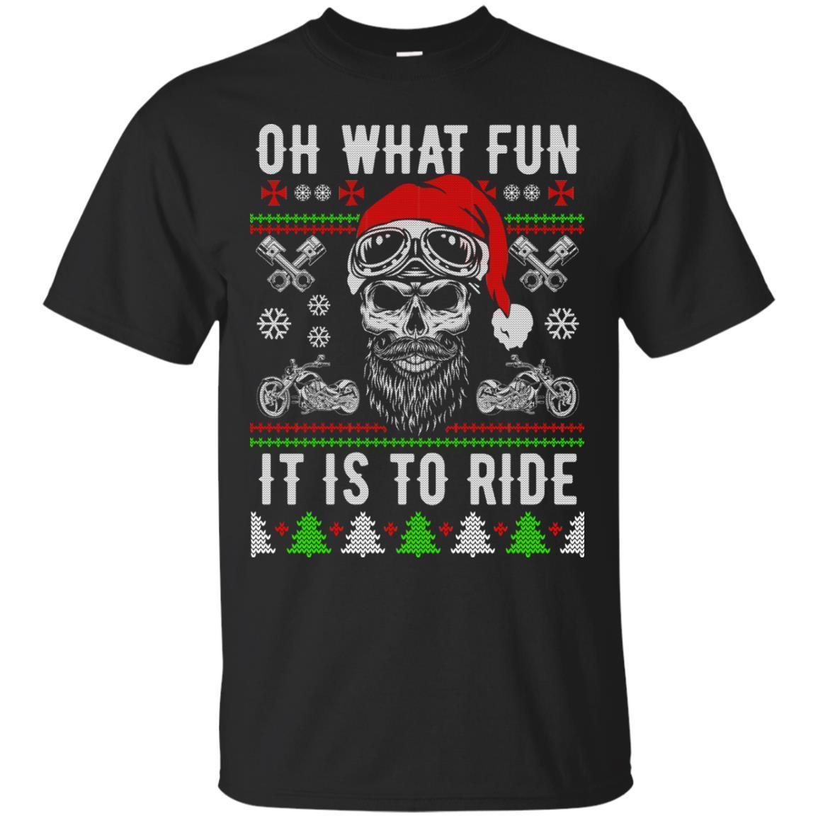 Buy Oh What Fun It Is To Ride Biker Christmas T-shirts, , Tank