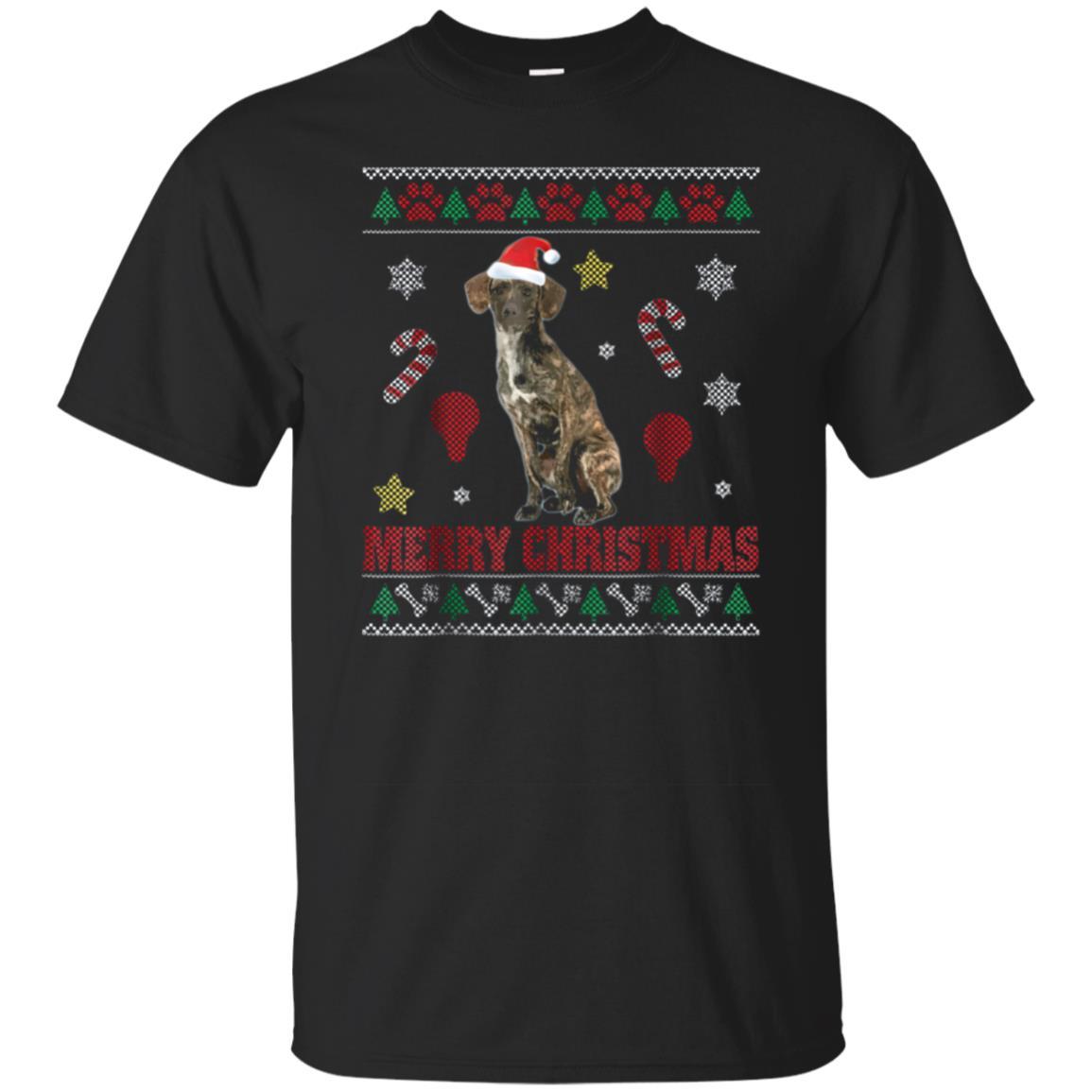 Check Out This Awesome Treeing Tennessee Brindle Dog Santa Ugly Costume Xmas Tshirt