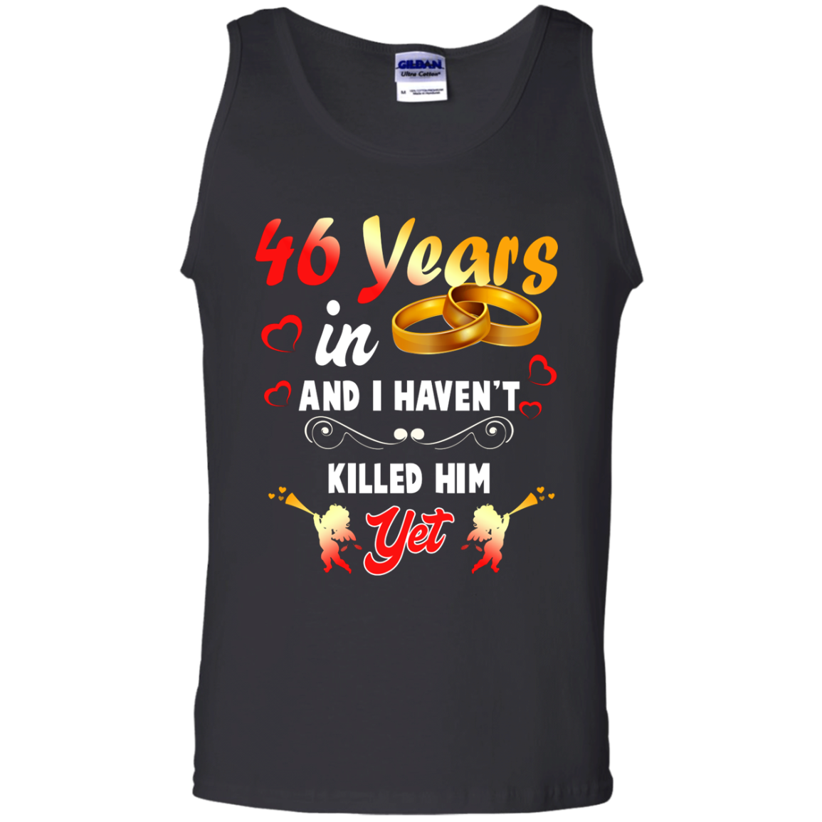 Order Funny 46 Years Wedding Anniversary Shirt For Husband And Wife Tank Top