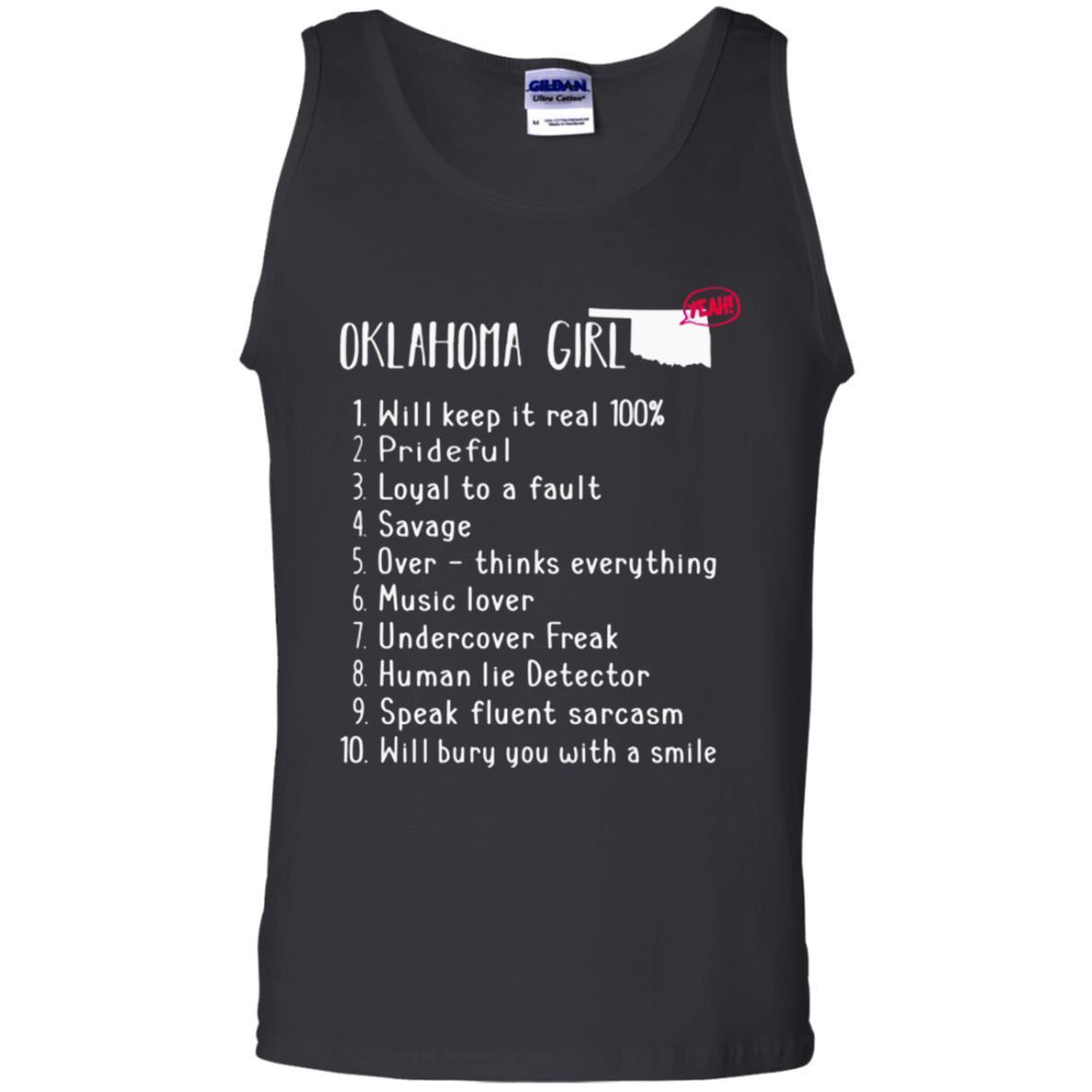 High Quality Oklahoma Girl Will Keep It Real What She Can Do Tank Top Shirts