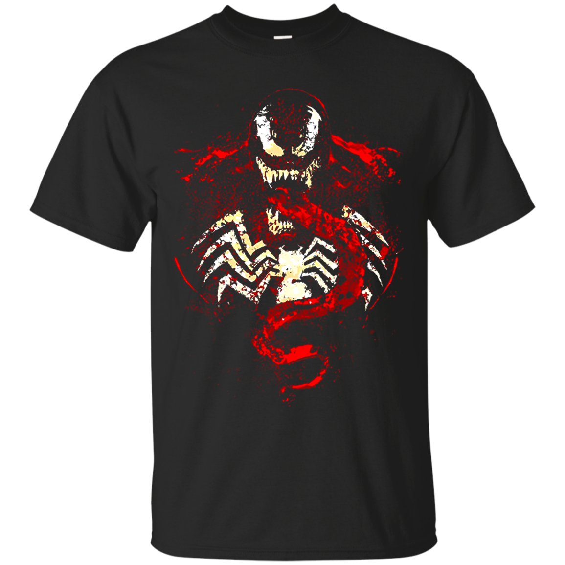 High Quality Venom Splatter Tongue Cut-out Graphic T Shirt Sweater