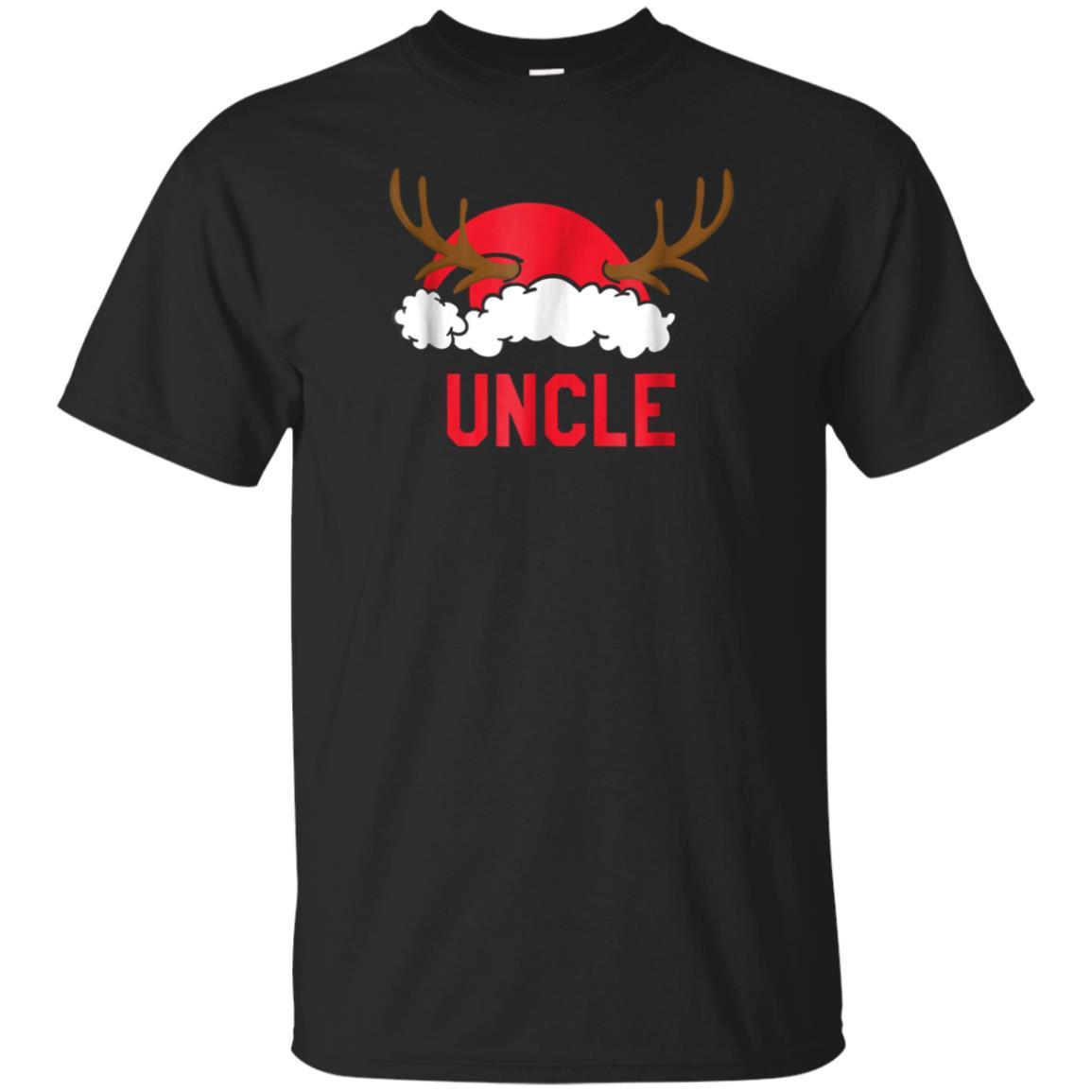 Shop Uncle Reindeer Face Santa Hat Retro Cute Christmas T Shirt