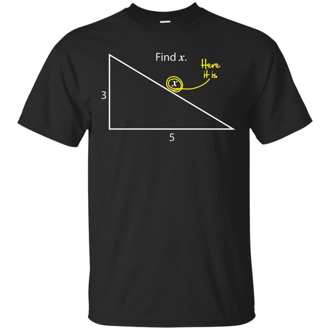 Shop From 1000 Unique Find X T Shirt Triangle Math Problem Funny Geometry (dark)