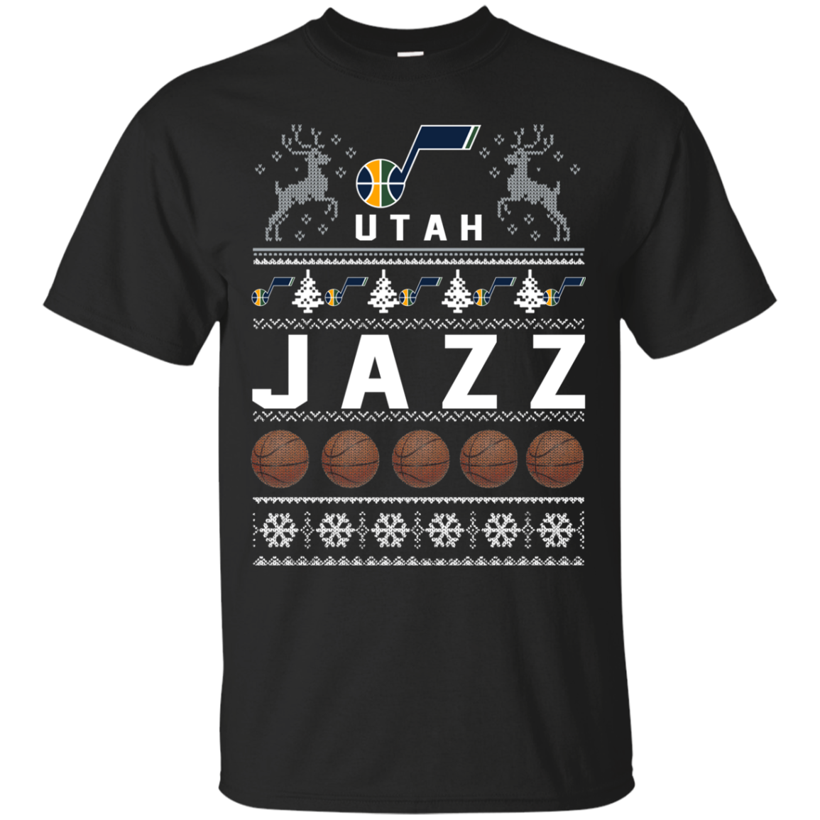 High Quality Utah Jazz Ugly Christmas T Shirt