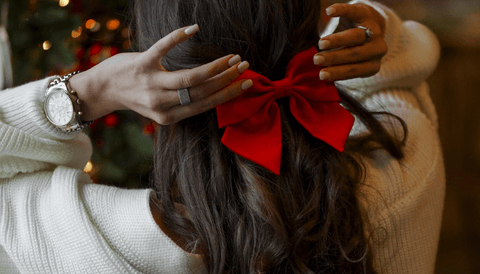 Better not younger_Christmas Hair Accessories_velvet bow