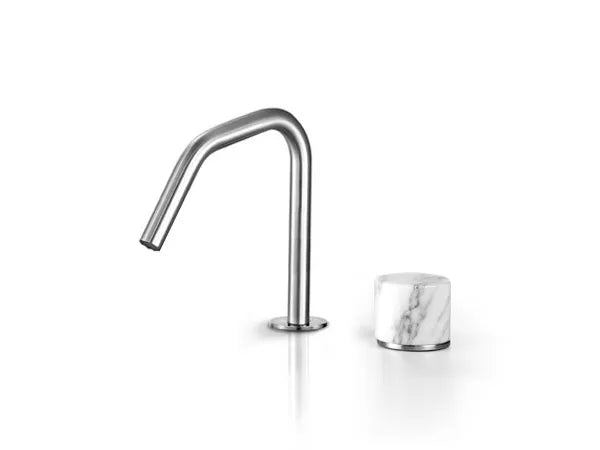IOX 414 - Wall-mounted stainless steel and ceramic washbasin mixer