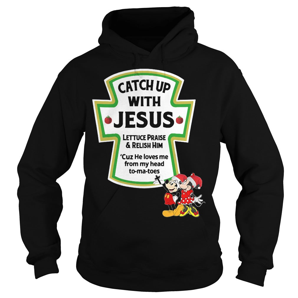 Christmas Mickey Catch Up With Jesus Praise Sweater - Poppy Store Shirts