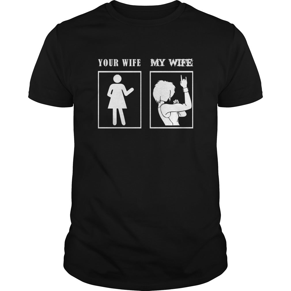 Metal Wife Your Wife My Wife Classic Guys / Unisex Tee - Poppy Store Shirts