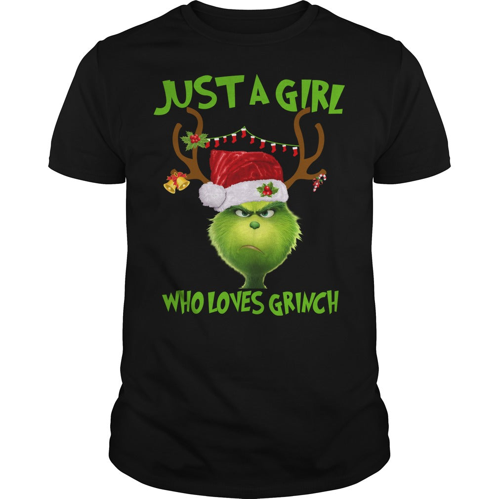 Just A Girl Who Loves Grinch Christmas Unisex Tee Poppy Store Shirts