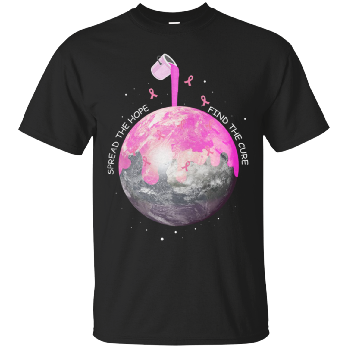 Uploaded Tobreast Cancer Earth â“ Spread The Hope Find The Cure T Shirt - Poppy1 Store