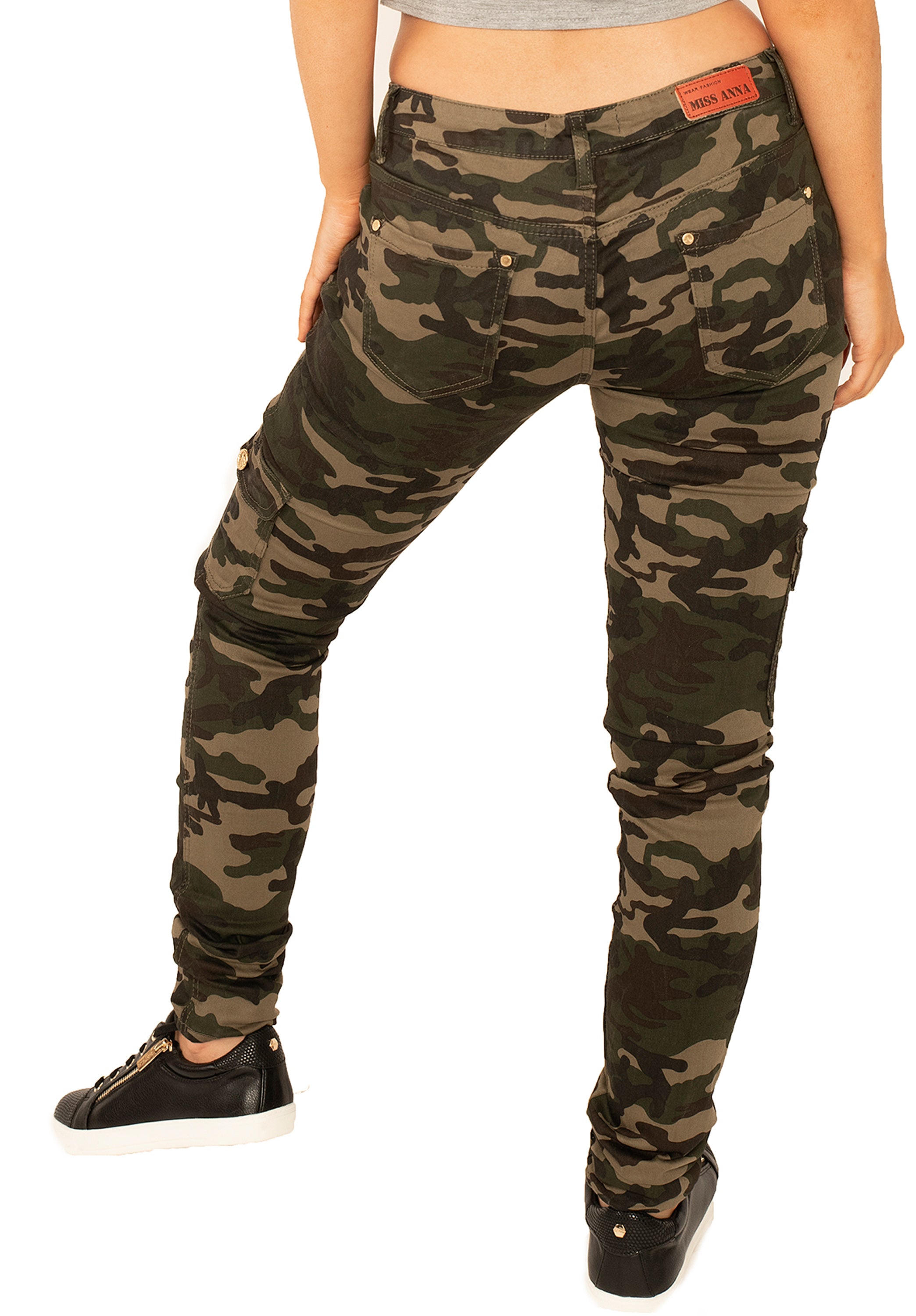 Dark Camouflage Cargo Pants Low Rise - Green & Brown – Glamour Outfitters