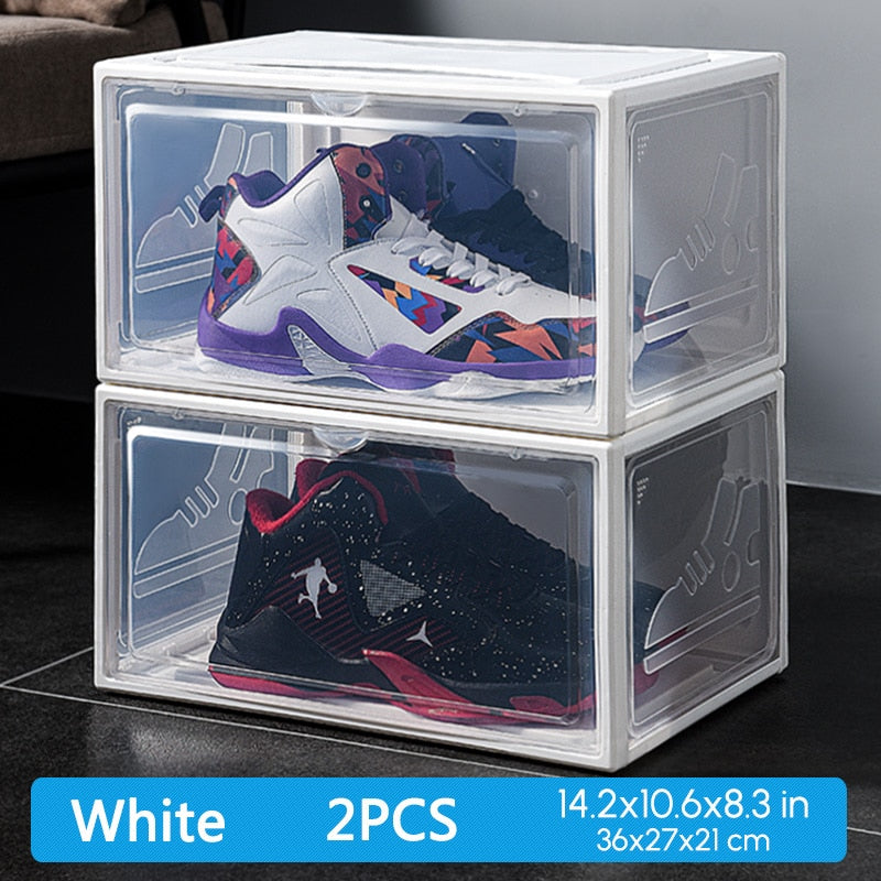 PET antipolvere Clear AJ Display Shoebox Sneakers scatola di