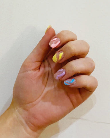 Multi colour mani by Gelicious Nail Co