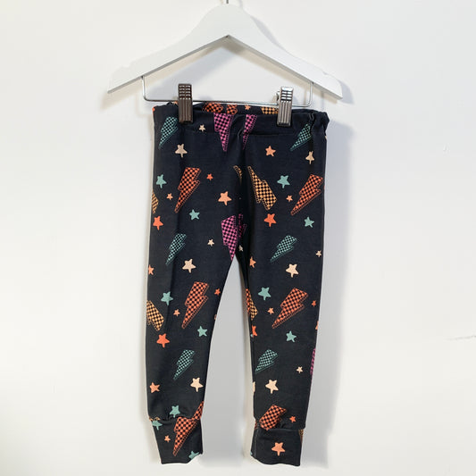 Organic Child and Baby Leggings - Leopard Lightening Bolts – Albie