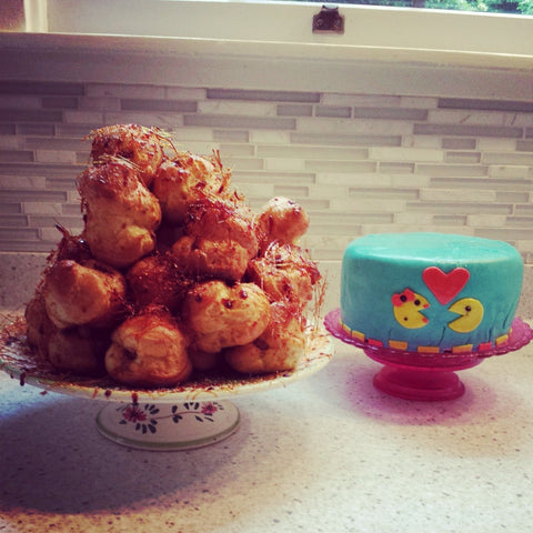 pacman cake and corquembouche by caballito