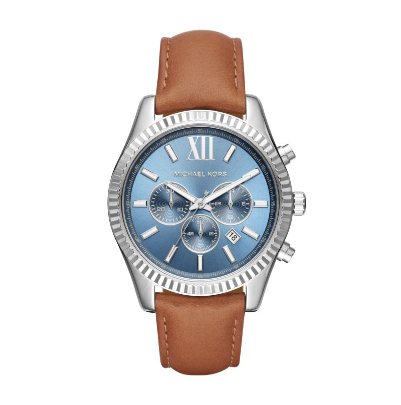 Michael Kors Lexington Luggage Leather Watch – D'ore Jewelry