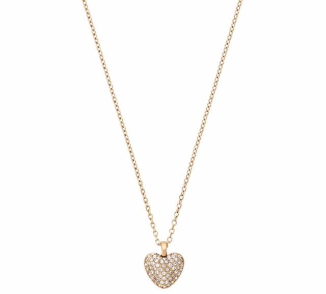 michael kors gold heart necklace