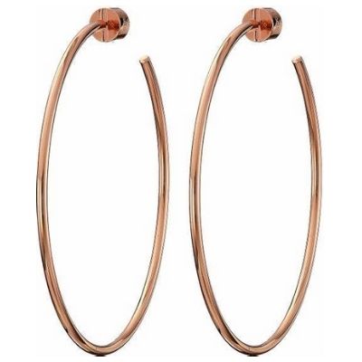 Michael Kors Rose Gold Extra Large Rounded Hoops – D'ore Jewelry