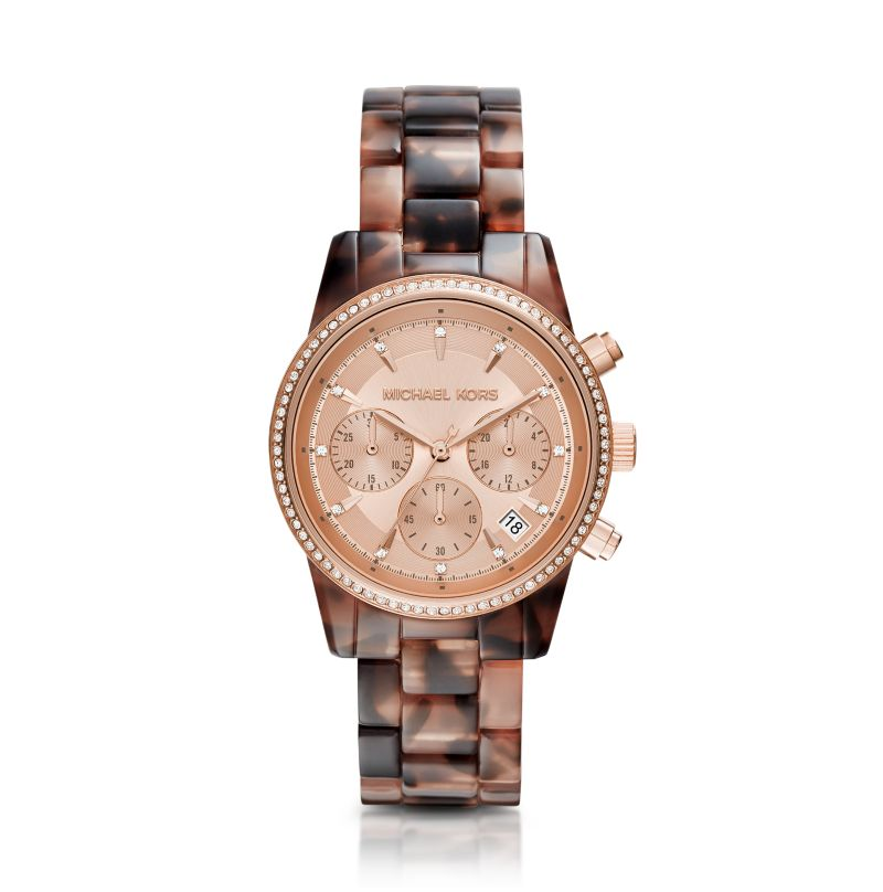 solo Husk Telegraf Michael Kors Tortoise Ritz Women's Watch MK6280 – D'ore Jewelry