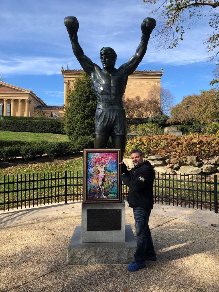 John Rivoli of Icons In Art at the Rocky Statue 2019 in Philadelphia 