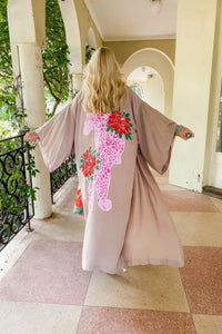 Thunder In Our Hearts Wide Sleeve Robe - Champagne Pink