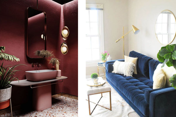interiéry v trendy barvach - new reds a classic blue