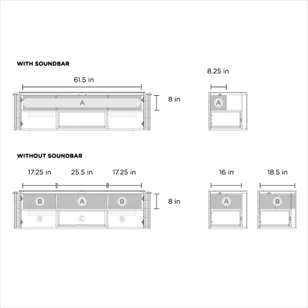 Corridor 8177 TV Stand - Walnut