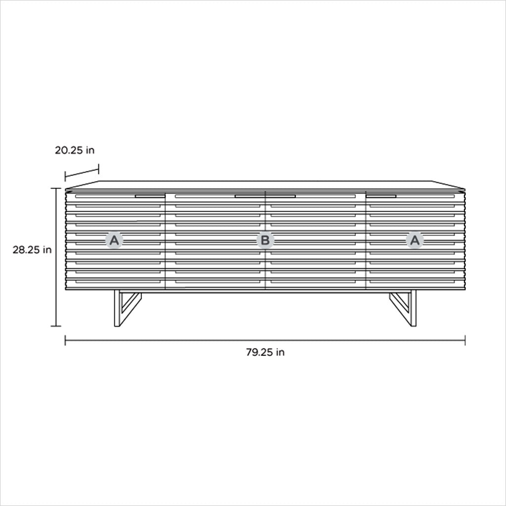 Corridor 8179 TV Stand - Walnut