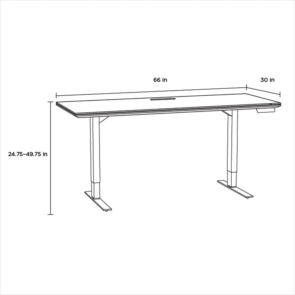 Sequel 20 Lift Desk 6152 - Charcoal