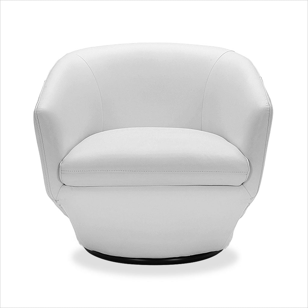 capri swivel chair  white