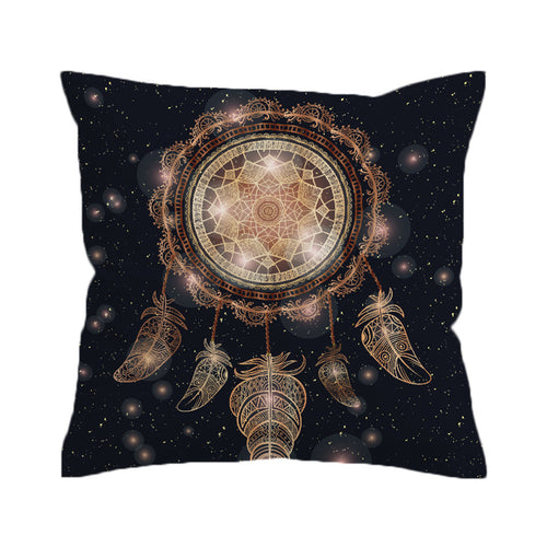 Boho Feather Dreamcatcher Cushion Cover