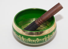 Load image into Gallery viewer, Tibetan Singing Bowl-  Green- 14cm