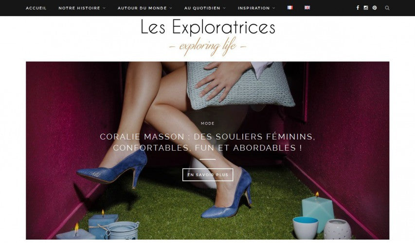 Article Blog Les Exploratrices sur Coralie Masson