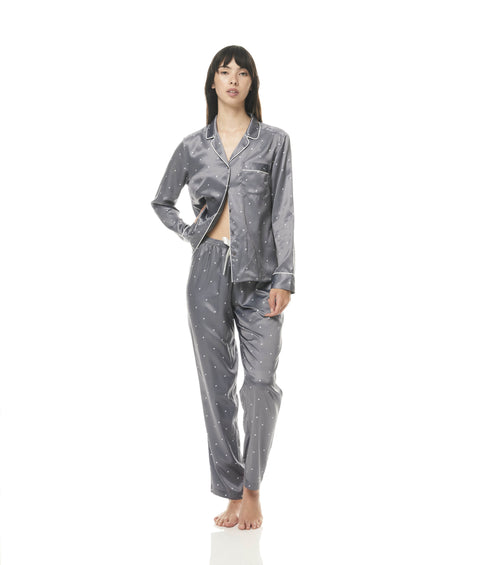 Aileen Blue Satin Crop Pant Pj – Gingerlilly Sleepwear