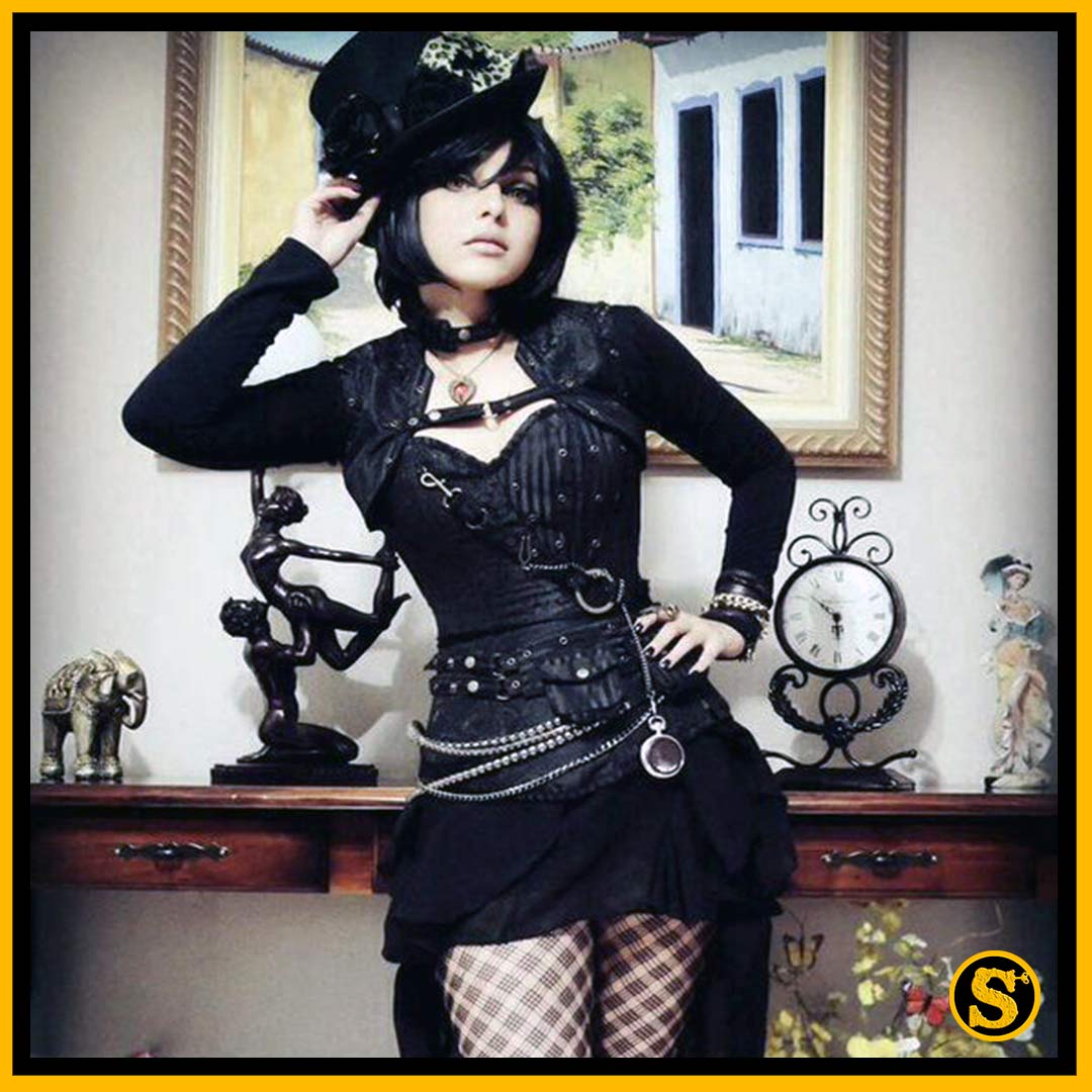 Costume d'Halloween avec corset gothique | Steampunk Store