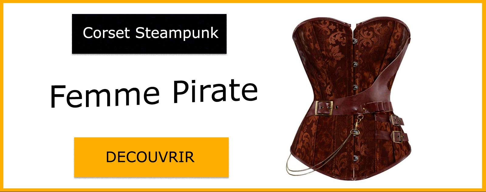 Corset Steampunk Femme Pirate