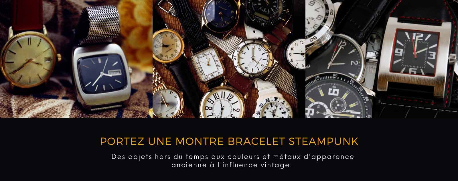 collection des Montres Bracelet Steampunk