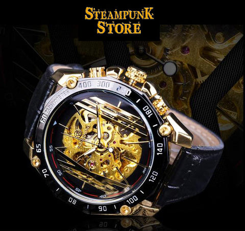 montre bracelet automatique alpha présentation steampunkstore