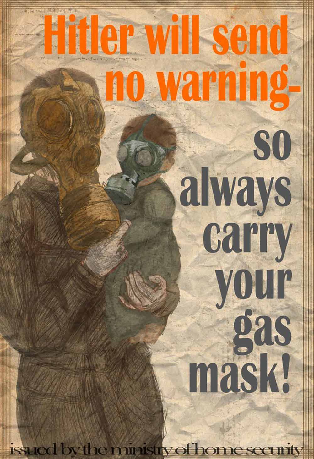 propagande masque a gaz | Steampunk Store