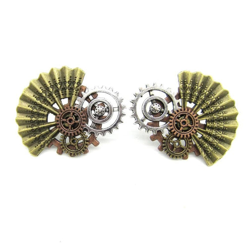 Boucles Steampunk Éventails Japonais