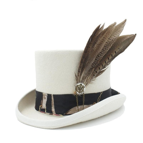 Chapeau Steampunk Blanc | Steampunk Store