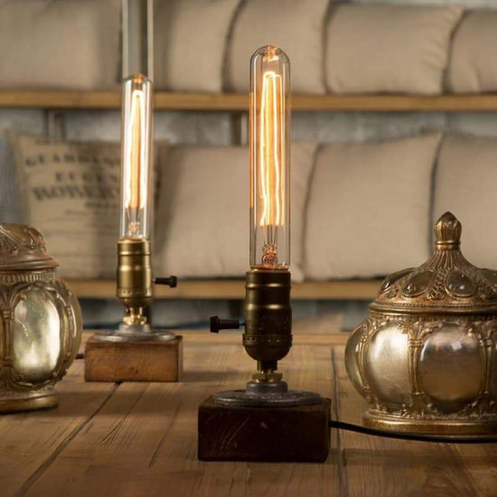Lampe de Bureau Steampunk ampoule longue | Steampunk Store