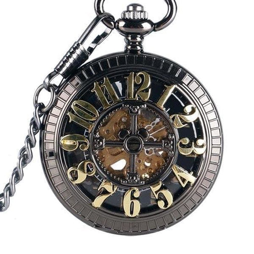 Montre Gousset Squelette Automatique - steampunk store